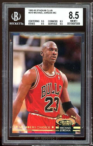 Michael Jordan Card 1992-93 Stadium Club #210 BGS 8.5 (9.5 8.5 9.5 9.5)