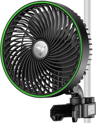 VIVOSUN AeroWave E6,Grow Tent  Auto Oscillating 6 inch Clip On Fan , EC Motor