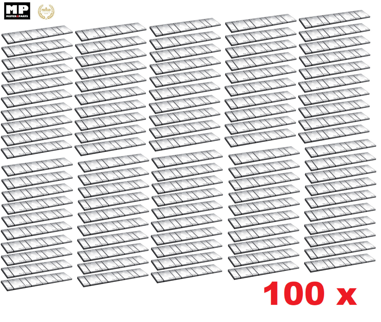 Masse d'équilibrage adhésif pneu jante moto et auto fer 60g 100pcs