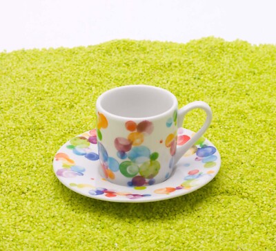 Könitz Porzellan Espresso Tasse & Untertasse Colourful Cast Bubbles 85ml