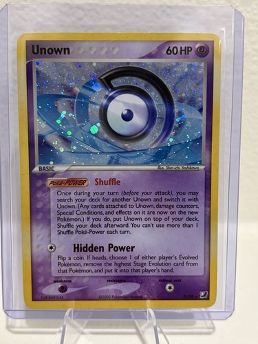 Unown (D) Holo Rare Unseen Forces UF Psychic Holo D/28