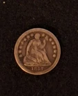 1857   *O *SEATED LIBERTY SILVER HALF DIME **FREE SHIPPING**C2901