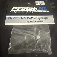 Protek Rc 4x18mm High Strength Flat Head Screws (10) New PTK-H-2307