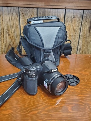 Nikon Coolpix L320 16.1MP Digital Bridge Camera With SD Card, Black - Tested