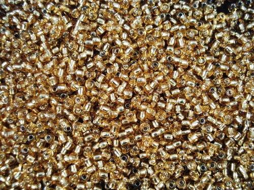 Seed Beads Glass 3mm Gold Silver Lined 100g DIY Jewellery Making