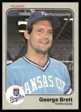 CRISP NM+ GEORGE BRETT HOF 1983 FLEER #108 UNCREASED NEAR MINT CHERRY TPHLC-9135