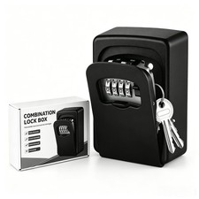Key Lock Box for Outside 5 Key Capacity Waterproof Resettable Code Aluminum