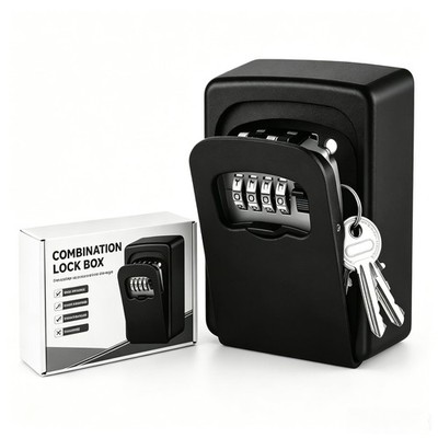 Key Lock Box for Outside 5 Key Capacity Waterproof Resettable Code Aluminum