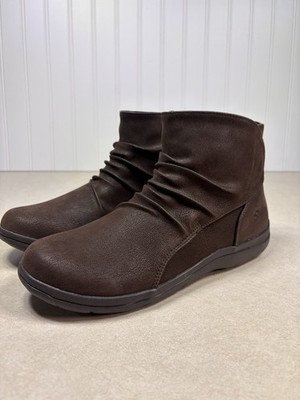 Skechers Lite Step Tricky Suede Ruched Ankle Boot Sz 7.5 Women s Shoes 