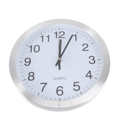 12 Zoll silberne mentale nicht tickende stille Wanduhr für Bürouhr Wanduhr