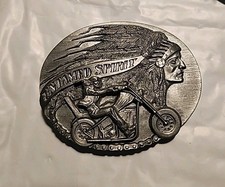 Vintage BIKER BELT BUCKLE BUCKLE, Untamed Spirit Pewter Brass See Pictures 1985 