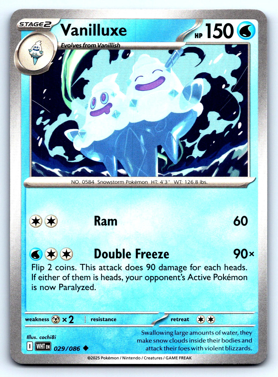 Vanilluxe White Flare #29 Normal NM Pokemon Card
