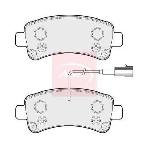 FüR Peugeot Boxer 2006 Apec BremsbeläGe (Hinten) (R90) PAD2125-image