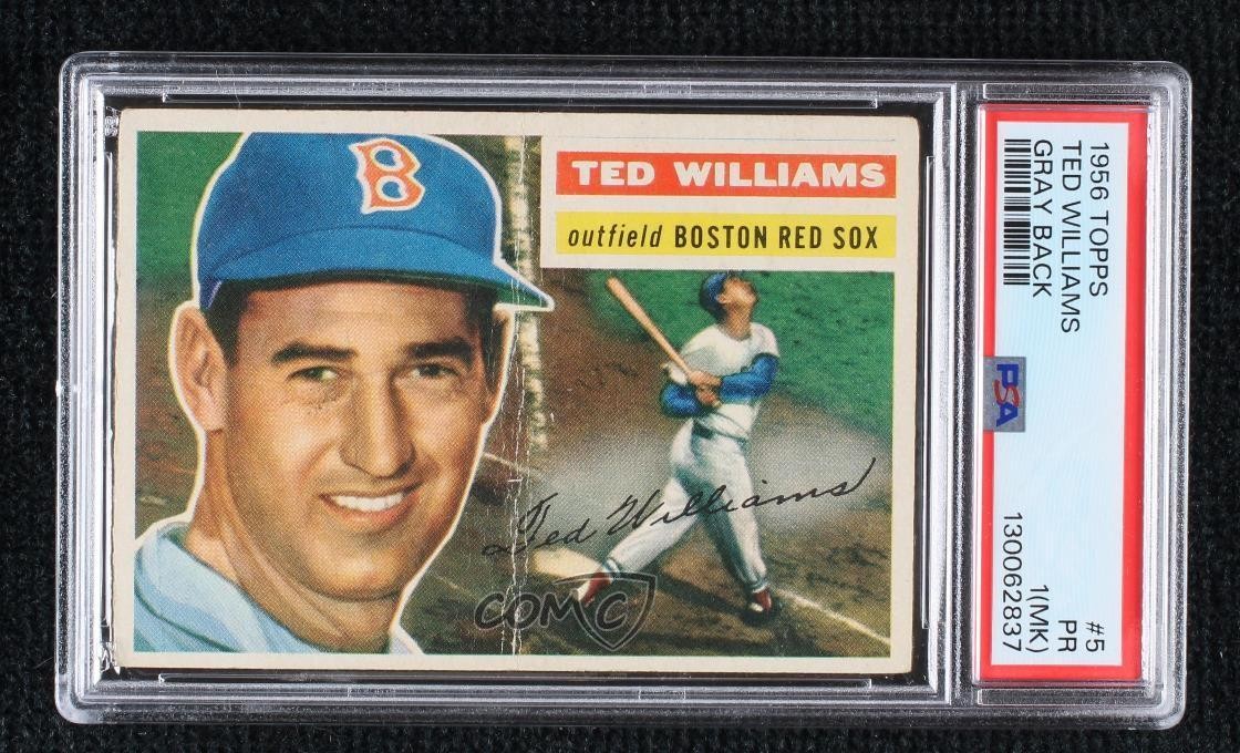 1956 Topps Ted Williams (Gray Back) #5 PSA 1 HOF 0q4x