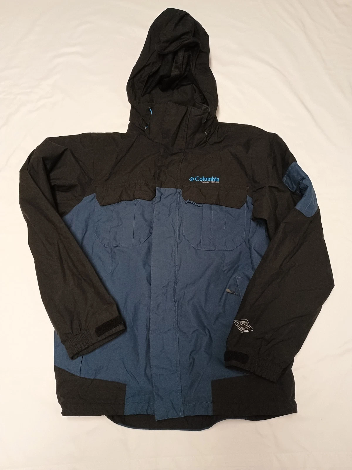Men's Columbia Omni Tech Field Gear Interchange Blue & Black Coat Tag Size Small
