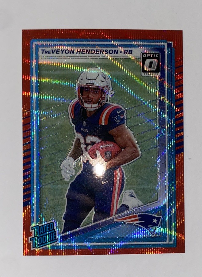 2025 Panini Donruss - TreVeyon Henderson #332 Optic Preview Red Wave Prizm (RC)