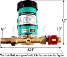 Automatic Water Pressure Booster Pump 115V/60Hz Showering with Water Flow Switch