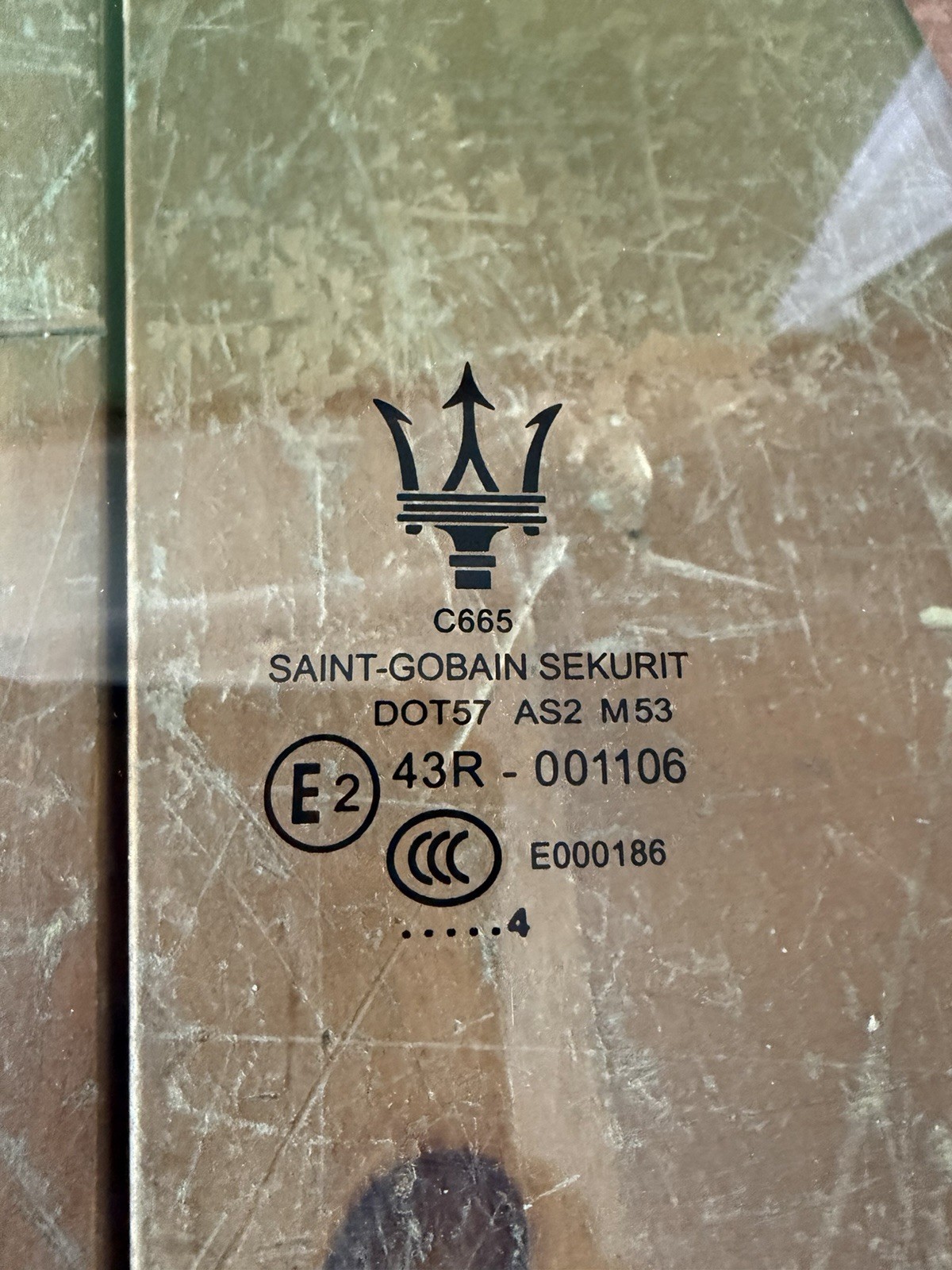 2014-2022 Maserati Ghibli Right Rear Side Door Window Glass OEM
