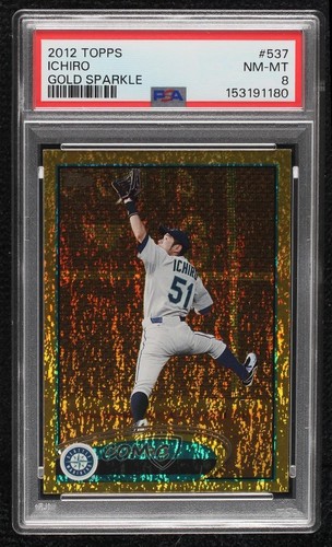 2012 Topps Gold Sparkle Ichiro #537 PSA 8 HOF