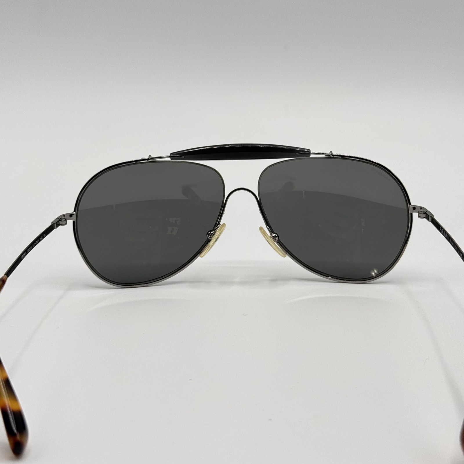 Prada SPR 56S 5AV 7W1 Sunglass Gunmetal Aviator Frame Gray Lens 59-13-140 thumbnail 11
