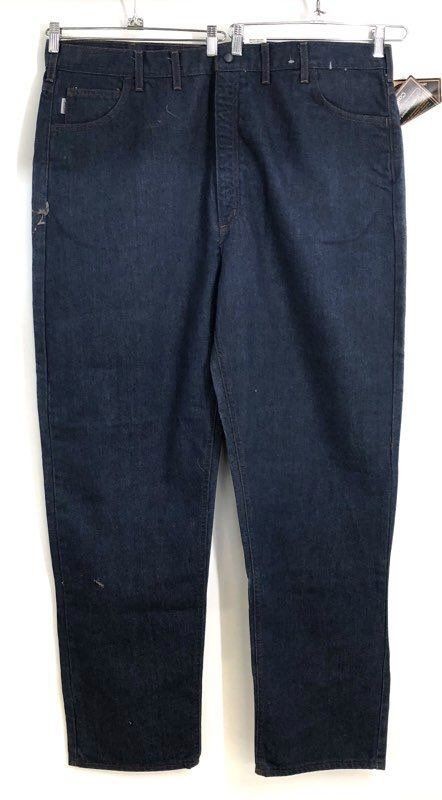 Vintage Carhartt Men's Dark Wash FR Flame Resistant Dungaree Jeans 46x36 NWT