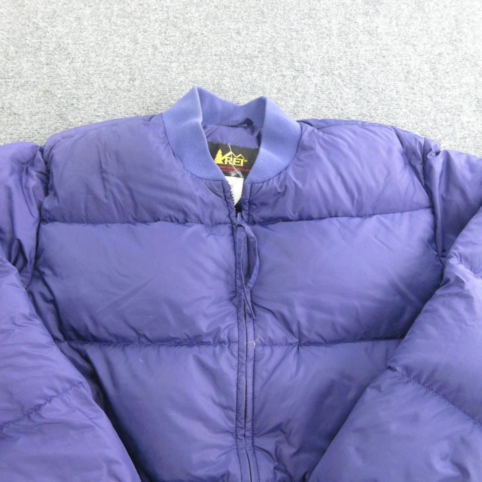 Vintage REI Jacket Mens Large Purple Down Puffer Bomber Outdoors 80s 90s - Image 3 of 4