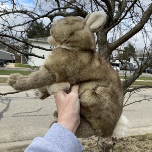 Folkmanis Cottontail Rabbit Plush Hand Puppet 14 Inch Realistic Bunny Easter 