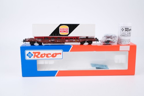 Roco H0 47002 Taschenwagen mit Auflieger "Burger King" DB | Zustand: Gebraucht