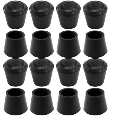 16Pcs 3/4 Inch Round Chair Leg Caps, Flexible Rubber Tips Cover Furniture Foot