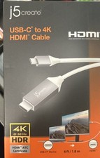 J5Create USB-C to 4K HDMI Cable HDMI JCC153G-4A New