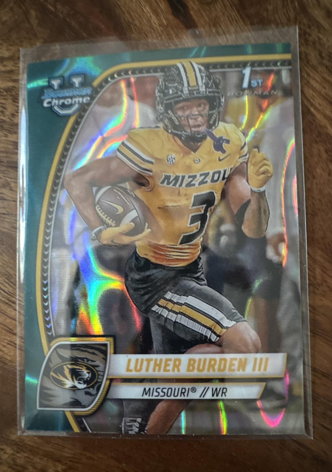 2024 Bowman University Chrome - Luther Burden #123 Teal Lava Refractor (RC)