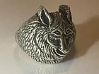 VTG SCANDANAVIAN 925 Sterling Silver LARGE  Werewolf Ring DETAILED SZ11.25 22g