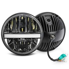 7 inch LED Headlight Round 6024 led headlight with Amber White DRL J004A-pair