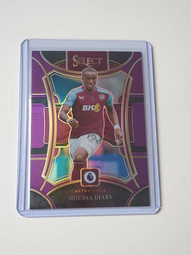 Panini Select Premier League 2023 Moussa Diaby Aston Villa Purple Prizm /149