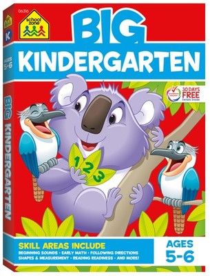School Zone Big Kindergarten Workbook: 320 Pages, Early Reading and Writing,... 