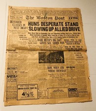 Vintage Boston Post Newspaper September 10 1918 Babe Ruth Red Sox Story Vintage Boston Post Newspaper September 10 1918 Babe Ruth Red Sox Story