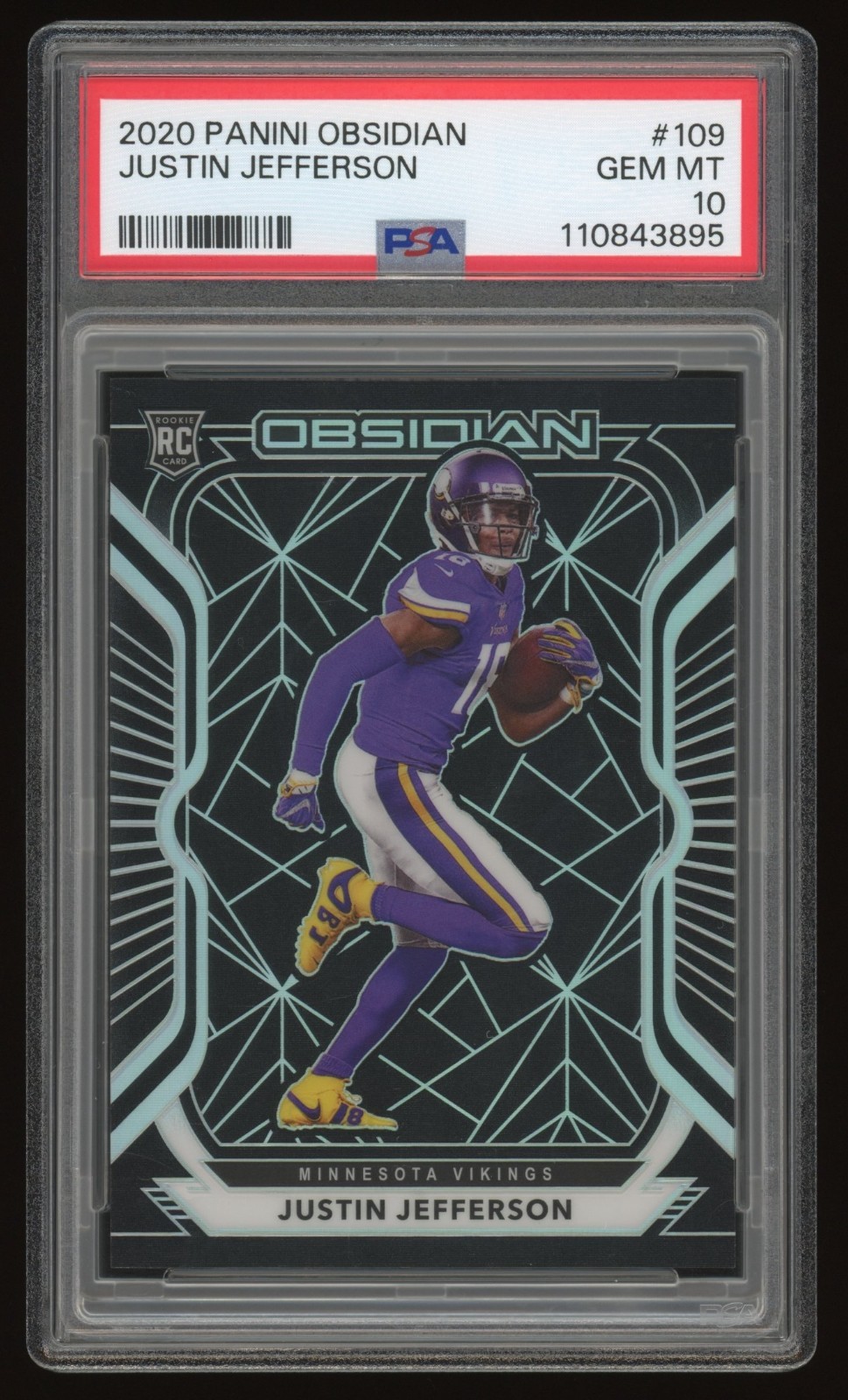 Justin Jefferson Panini Obsidian #109 Base