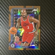 KAWHI LEONARD 2025 Topps Chrome Basketball Border Refractor Los Angeles Clippers