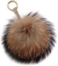 Accesorio de piel de conejo, accesorio de bolso, accesorio de llavero, pompón