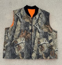 Vintage 90s 00s Tough Duck Canvas Camo Hunting Vest Jacket XL Realtree Hardwoods