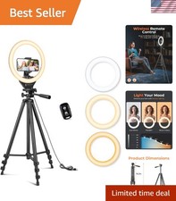 10-Inch Selfie Ring Light with Adjustable Tripod Wireless Remote Control