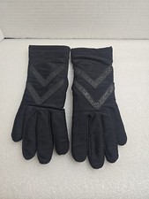 ISOTONER LADIES BLACK NYLON WINTER GLOVES LINED Stretch One Size