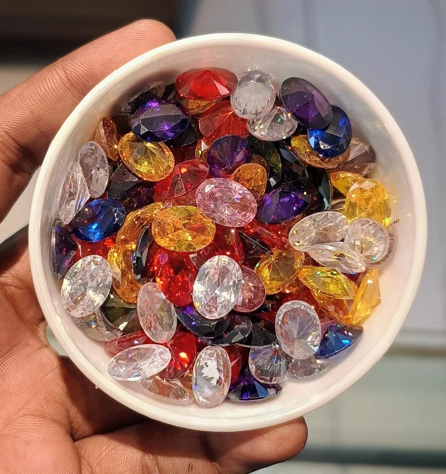 50 Ct Flawless Multi-Color Zircons 6 Pcs Oval Cut Certified Loose Gemstone Lot - Image 3 of 4