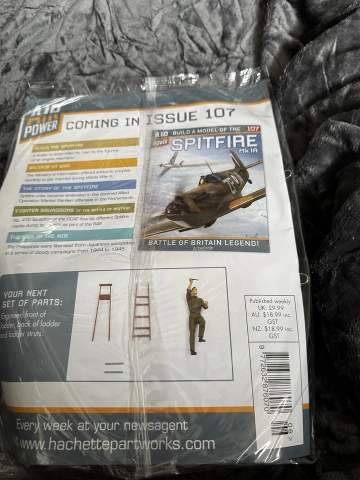 Issue 106- BUILD A MODEL OF THE SPITFIRE Mk 1A -HACHETTE - Brand new and sealed - Image 2 of 2