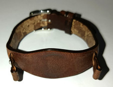 Fossil Damen Lederarmband für Uhr, Leder, braun, L 21cm
