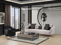 Sofagarnitur 41 Sitzer Couchtisch Komplett Set Designer 3Tlg Wohnzimmer