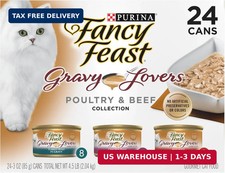 Purina Gravy Lovers, Poultry & Beef Wet Cat Food, 3oz, 24-Pack