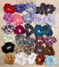 Soft Velvet Scrunchies 30 Pack elastic hair bands Multiple Colors