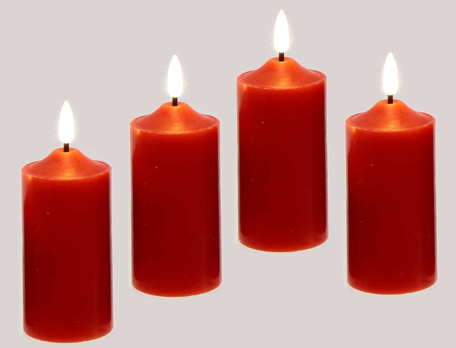 Set 4 Candele LED per Matrimoni e Feste - Vera Cera Effetto Fiamma