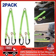 2pack 2 X 6 V-bridle Strap W Snap Hooks W Cordura Sleeve And Axle Straps Us